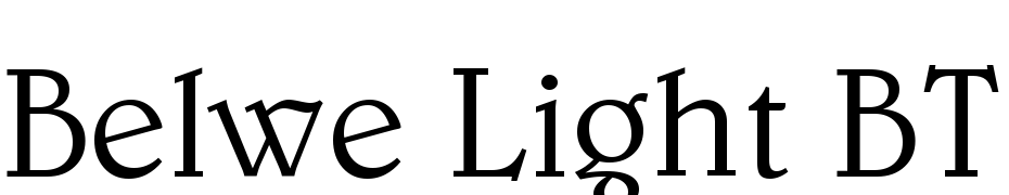 Belwe Light BT Yazı tipi ücretsiz indir